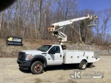 Altec AT235-P, Articulating & Telescopic Non-Insulated Cable Placing Bucket Truck mounted behind cab