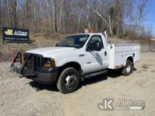 2007 Ford F350 4x4 Service Truck Runs & Moves) (Rust Damage, Goodall Unit Runs, Compressor Makes Air