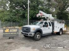 Altec AT40G, Articulating & Telescopic Bucket Truck mounted behind cab on 2015 Ford F550 4x4 Extende