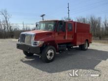 2008 International 4300 Crew-Cab Enclosed Utility Truck Runs & Moves) (Brake Warning Lights On, Brak