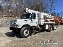 Altec DL45-TC, Digger Derrick rear mounted on 2006 International 7400 4x4 T/A Utility/Flatbed Truck 