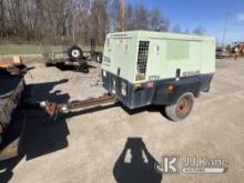 Sullair 375-DTQ-CAT Portable Air Compressor NO TITLE) (Runs & Operates