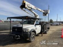 Terex LT40, Articulating & Telescopic Bucket Truck mounted behind cab on 2015 Dodge 5500 4x4 Utility