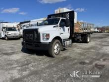2022 Ford F750 Flatbed/Mud MIxing Truck Runs & Moves