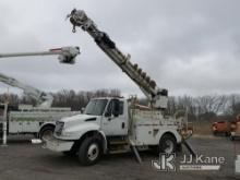 Altec DL42-TR, Digger Derrick rear mounted on 2007 International 4400 Utility Truck Runs, Moves & Up