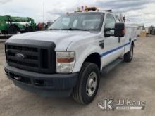 2009 Ford F350 4x4 Extended-Cab Service Truck CNG Only) (Runs & Moves, Body & Rust Damage, Low Fuel
