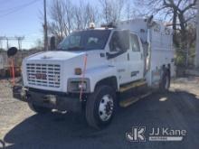 2006 GMC C7500 Crew-Cab Enclosed Utility Truck Runs & Moves, Check Engine Light On, Coolant Light On