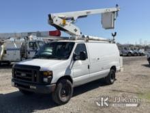 Versalift VANTEL29N-01, Telescopic Non-Insulated Bucket Van mounted on 2012 Ford E350 Cargo Van Runs