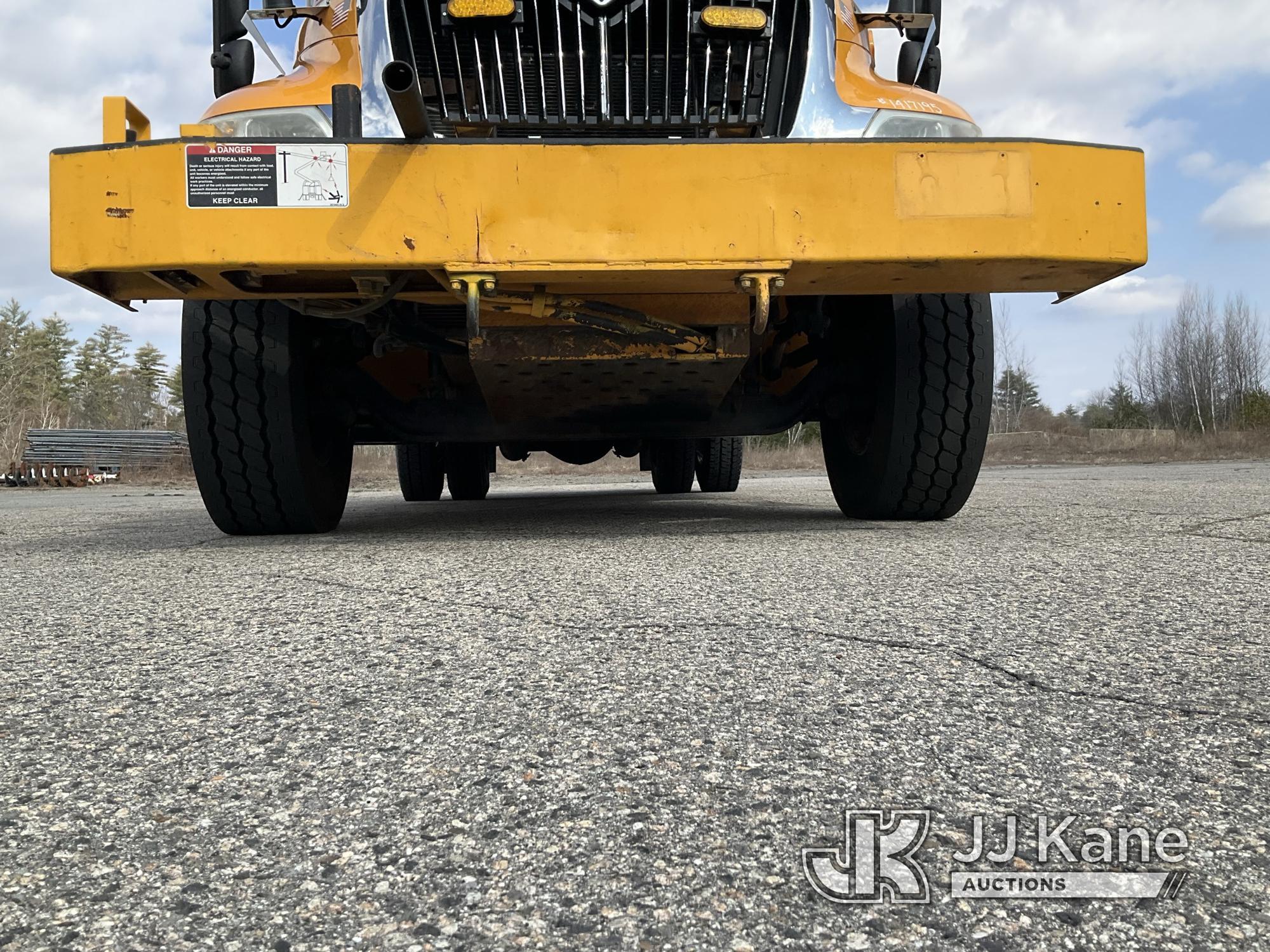 (Wells, ME) Altec DM47-TR, Digger Derrick rear mounted on 2010 International 4300 Utility Truck Runs