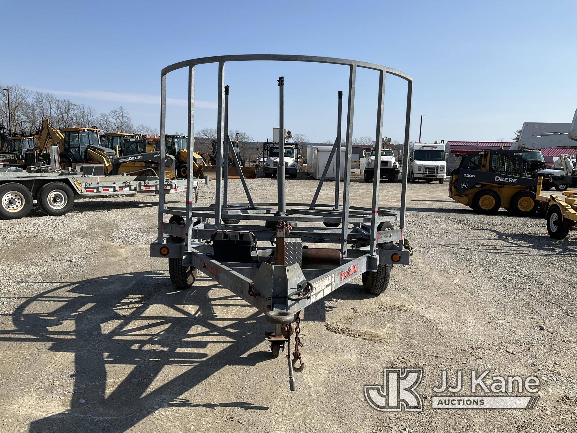 (Shrewsbury, MA) 2010 Purdy Bilt Galvanized Rotating PVC Coil Pipe Trailer Operates