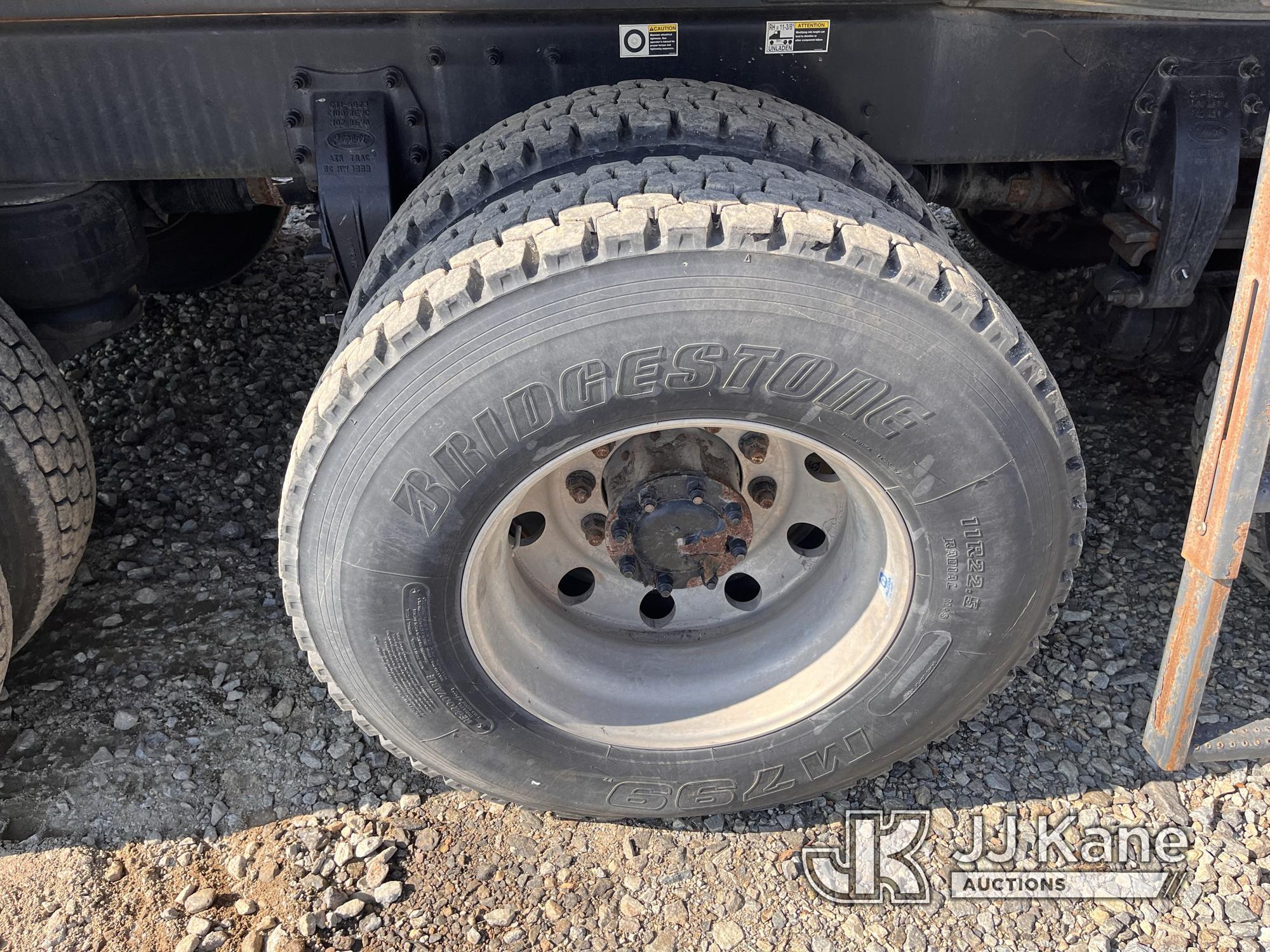 (Shrewsbury, MA) Manitex TC50155, Hydraulic Truck Crane rear mounted on 2017 Peterbilt 365 Tri-Axle