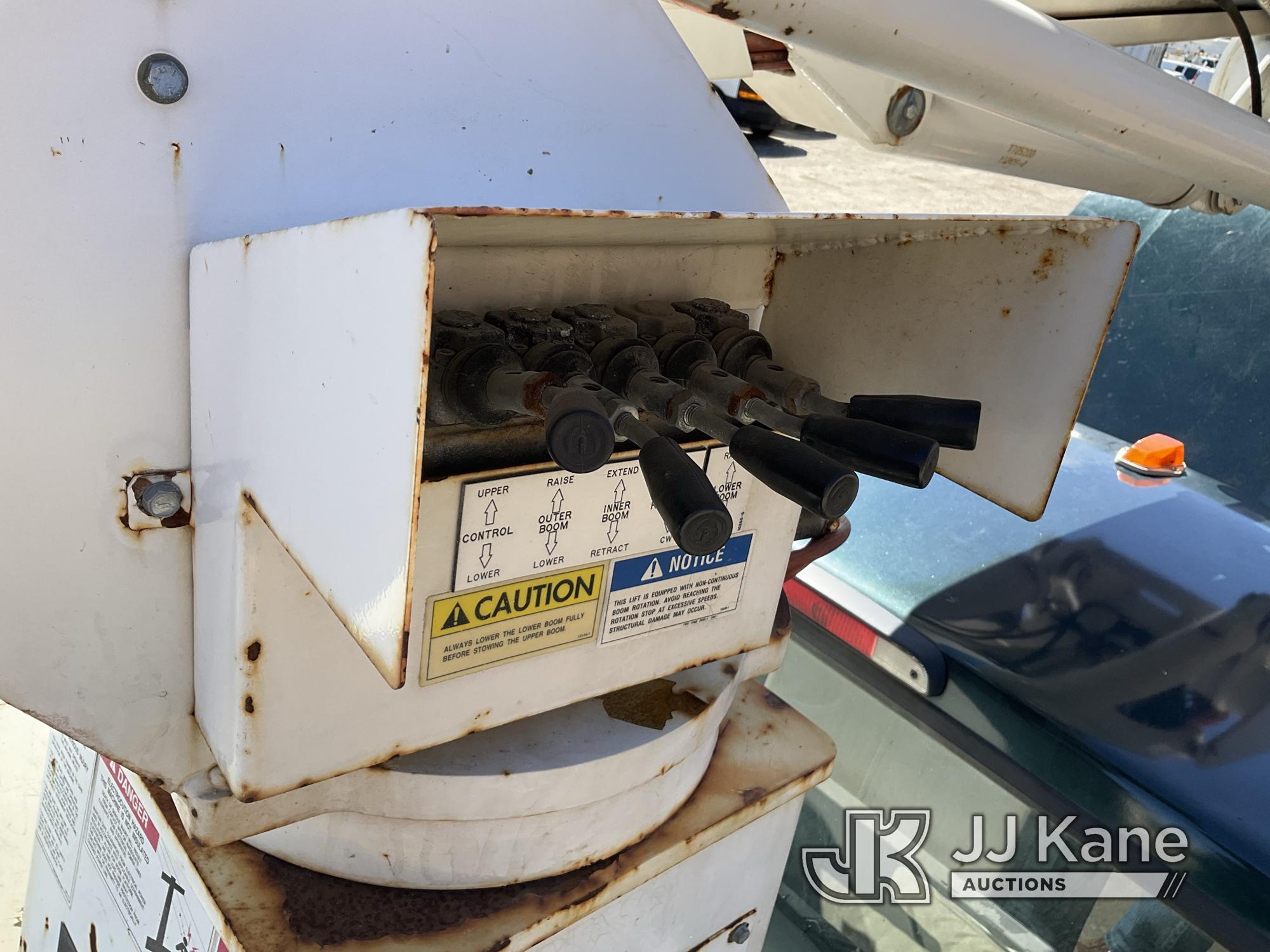 (Shrewsbury, MA) Versalift SST36N, Articulating & Telescopic Bucket Truck mounted behind cab on 1997