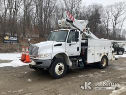 (Shrewsbury, MA) Altec TA40, Articulating & Telescopic Bucket Truck mounted behind cab on 2016 Inter