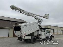 (Fort Wayne, IN) Altec LR760E70, Over-Center Elevator Bucket Truck mounted behind cab on 2013 Ford F