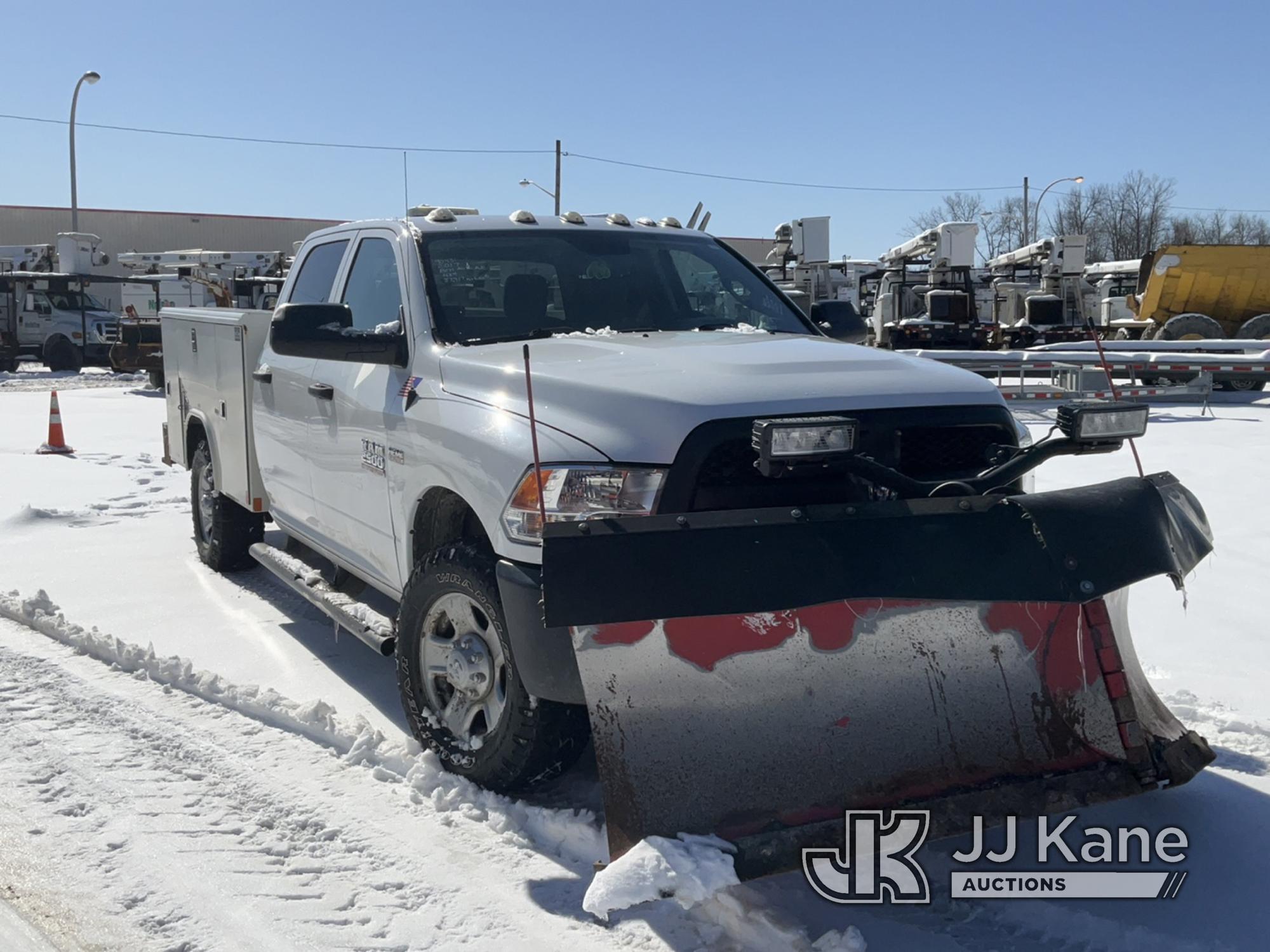 (Rome, NY) 2017 RAM 2500 4x4 Crew-Cab Service Truck Runs & Moves, Body & Rust Damage, Seller states: