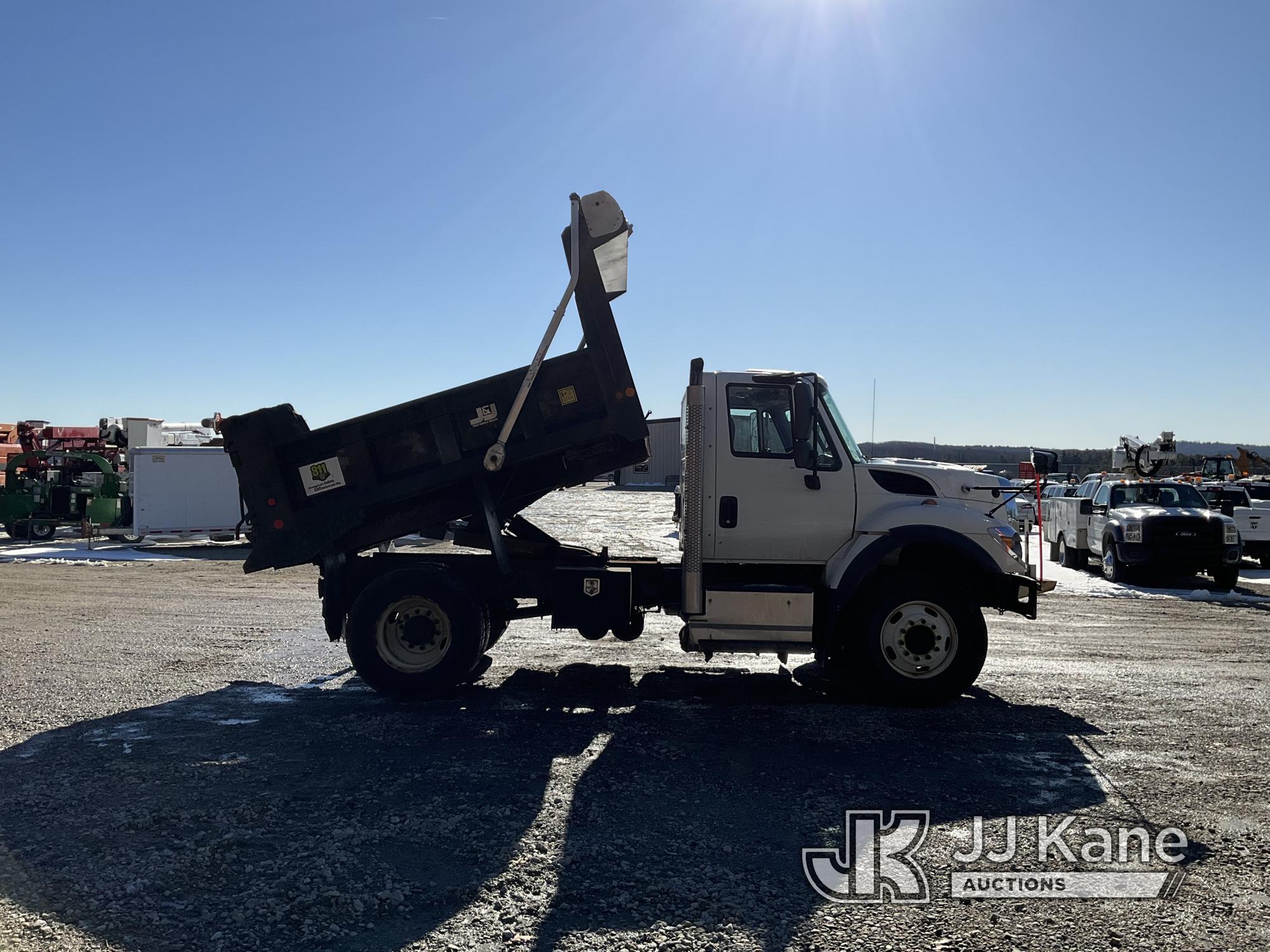 (Shrewsbury, MA) 2016 International 7400 Dump Truck Runs, Moves & Dump Operates) (Check Engine Light