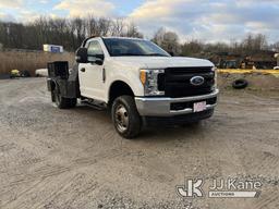 (Houston, PA) 2017 Ford F350 4x4 Flatbed Truck Runs & Moves) (Check Engine Light On, Rust Damage