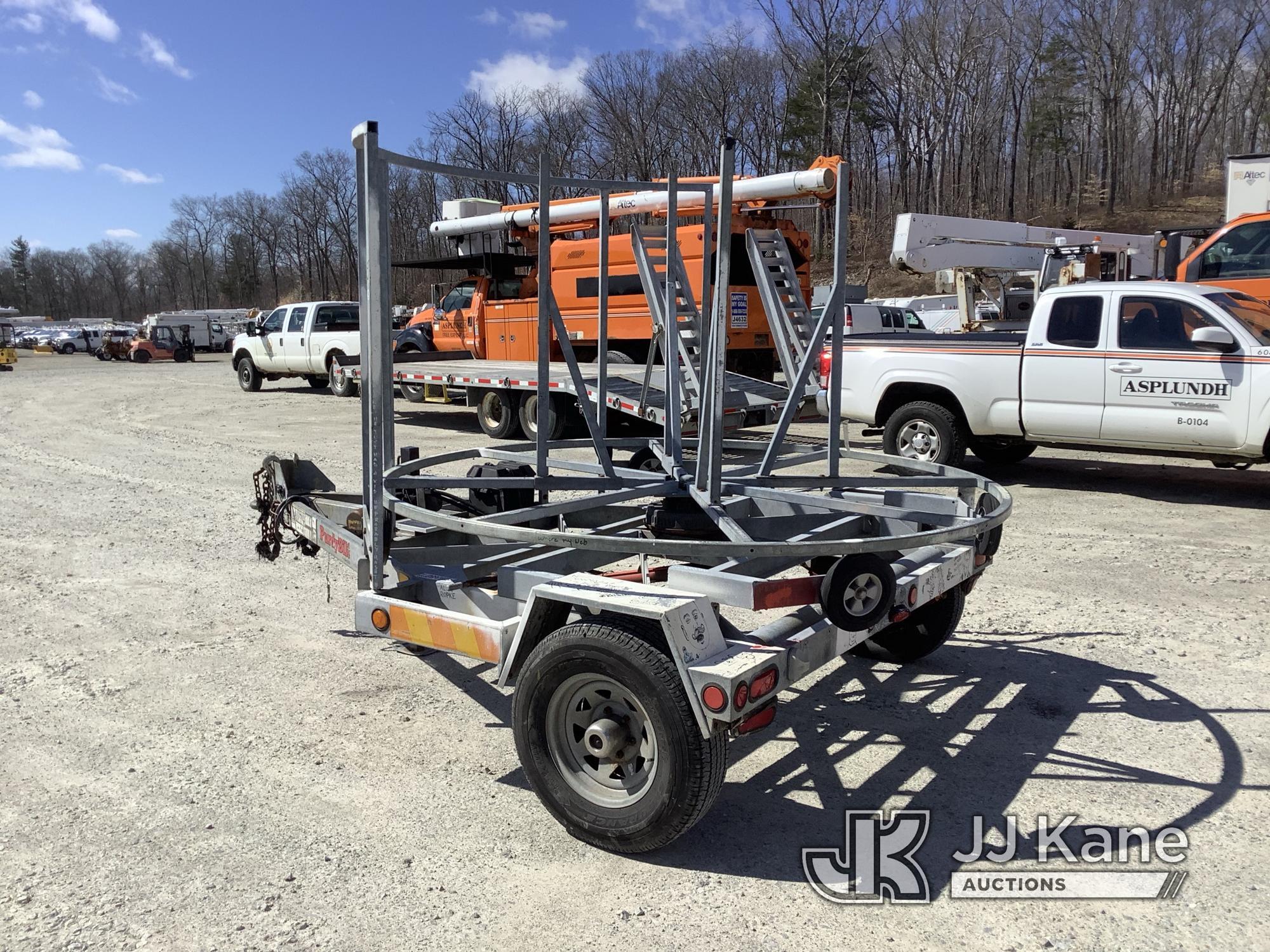 (Shrewsbury, MA) 2010 Purdy Bilt Galvanized Rotating PVC Coil Pipe Trailer Operates