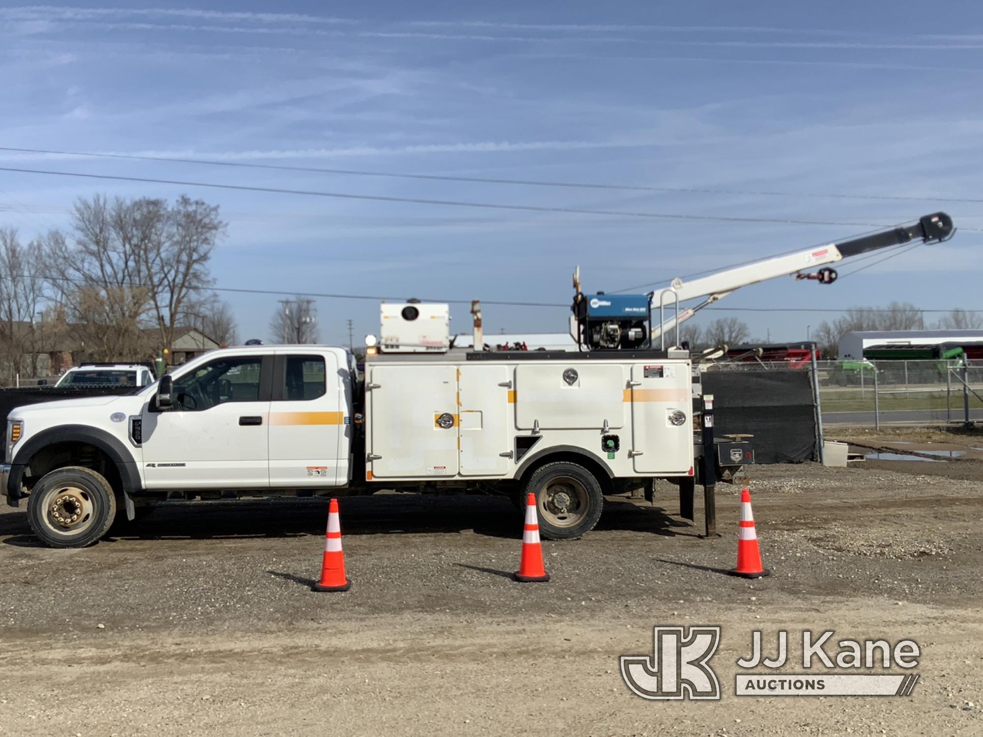 (Charlotte, MI) Autocrane HC5, Material Crane rear mounted on 2019 Ford F550 Mechanics Service Truck