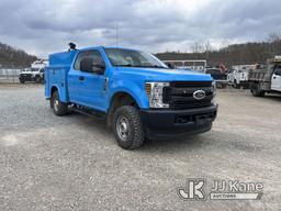 (Smock, PA) 2018 Ford F250 4x4 Extended-Cab Enclosed Service Truck Runs & Moves, Rust Damage