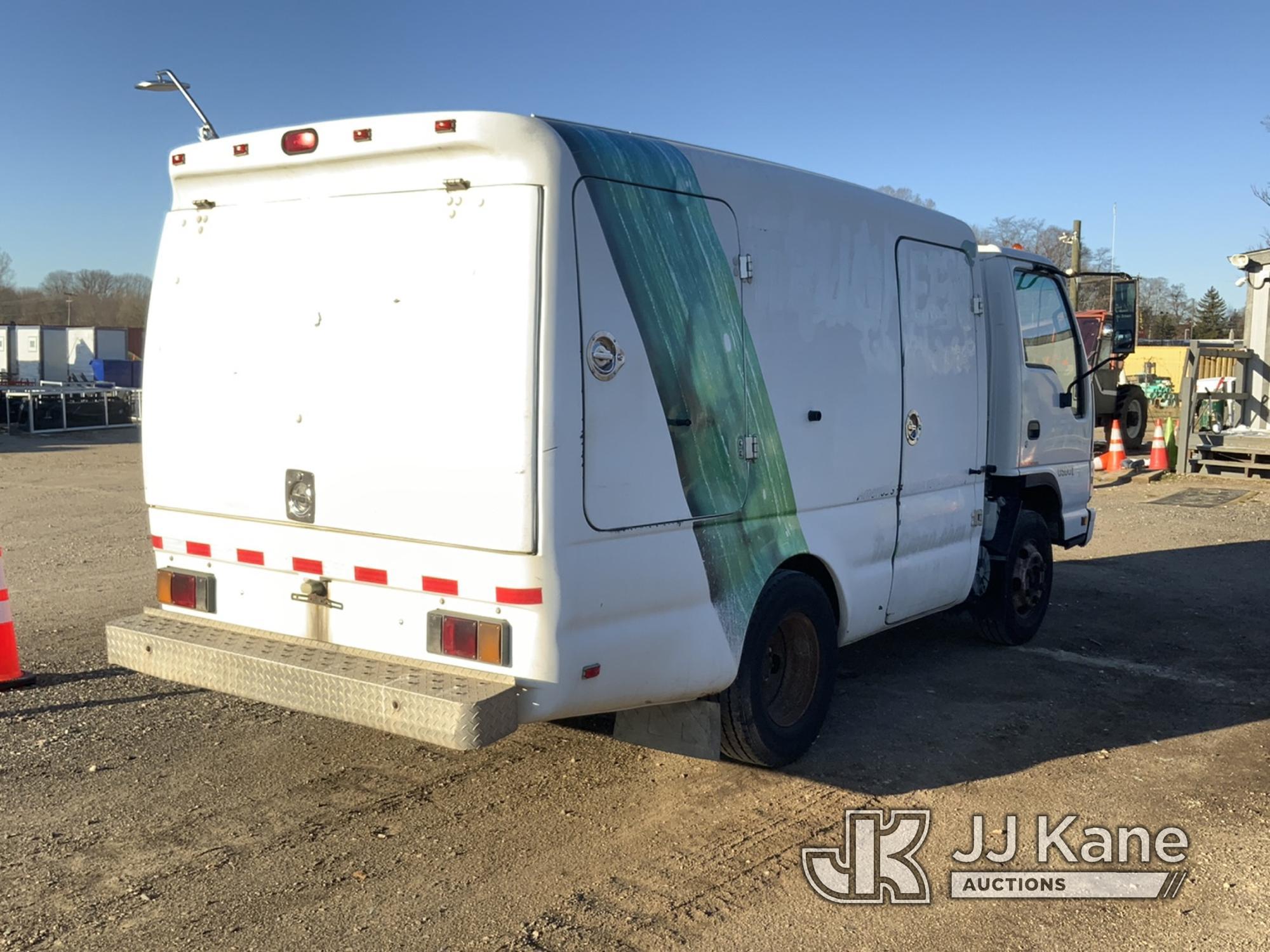 (Charlotte, MI) 2006 Isuzu NPR Spray Truck Runs, Moves, Jump To Start