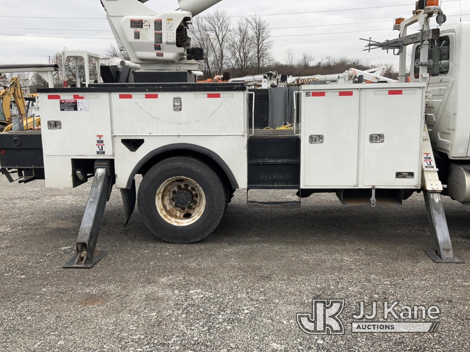 (Plymouth Meeting, PA) Altec AM55-E, Over-Center Material Handling Bucket Truck rear mounted on 2011