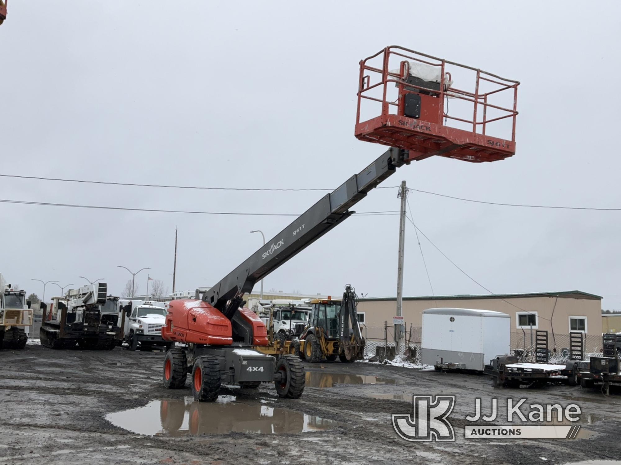 (Rome, NY) 2008 Sky Jack SJ-61T 4x4 Self-Propelled Telescopic Manlift Runs, Moves & Operates