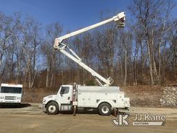 (Shrewsbury, MA) HiRanger HR52-MH, Material Handling Bucket Truck rear mounted on 2012 Freightliner