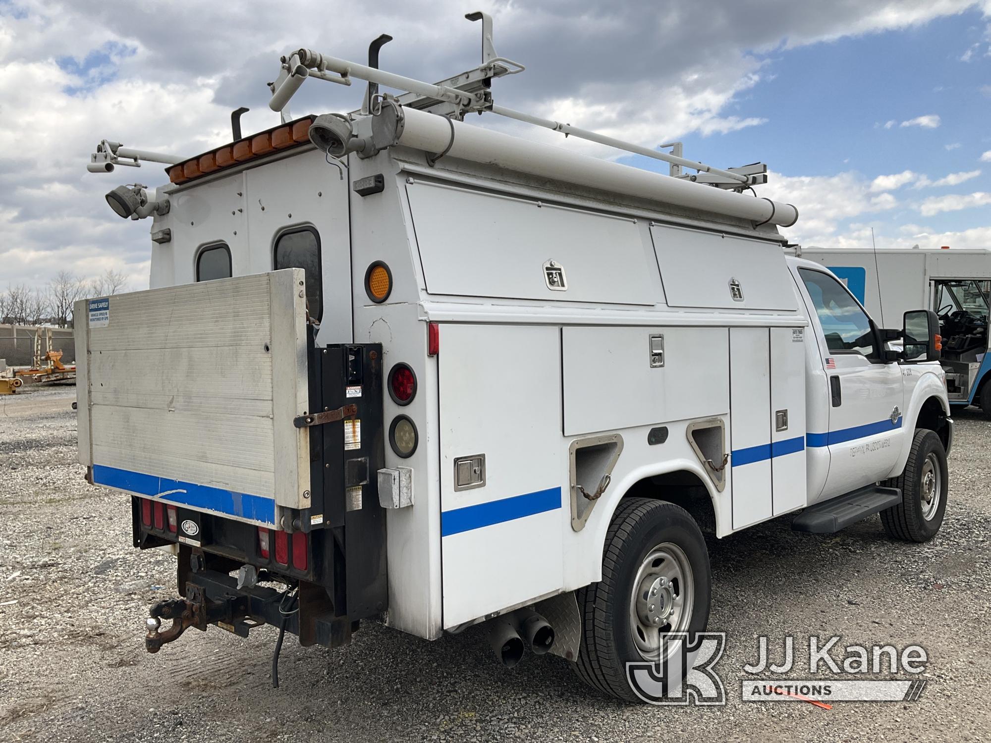 (Plymouth Meeting, PA) 2012 Ford F350 4x4 Enclosed Service Truck Runs & Moves, Body & Rust Damage, L