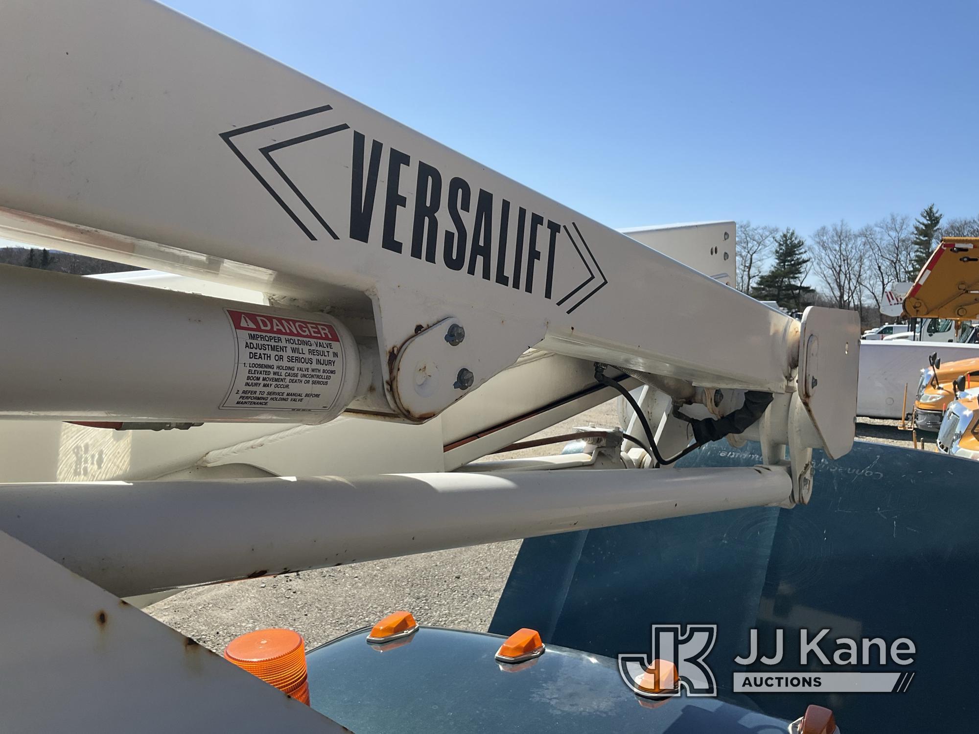 (Shrewsbury, MA) Versalift SST36N, Articulating & Telescopic Bucket Truck mounted behind cab on 1997