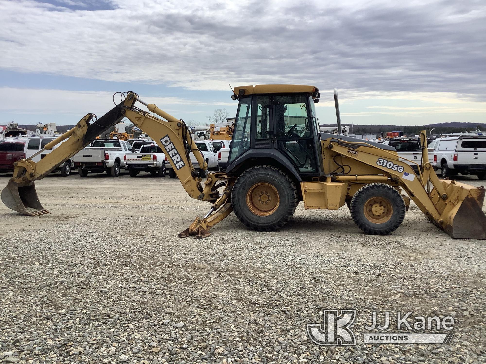 (Shrewsbury, MA) 2004 John Deere 310SG 4x4 Tractor Loader Backhoe No Title) (Runs, Moves & Operates