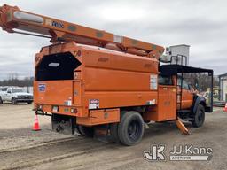 (Charlotte, MI) Altec LR756, Over-Center Bucket Truck mounted behind cab on 2013 Ford F750 Chipper D