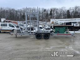 (Shrewsbury, MA) 2015 MGS Inc. Galvanized T/A Coiled Pipe Dispensing Trailer Pony Motor Not Running,