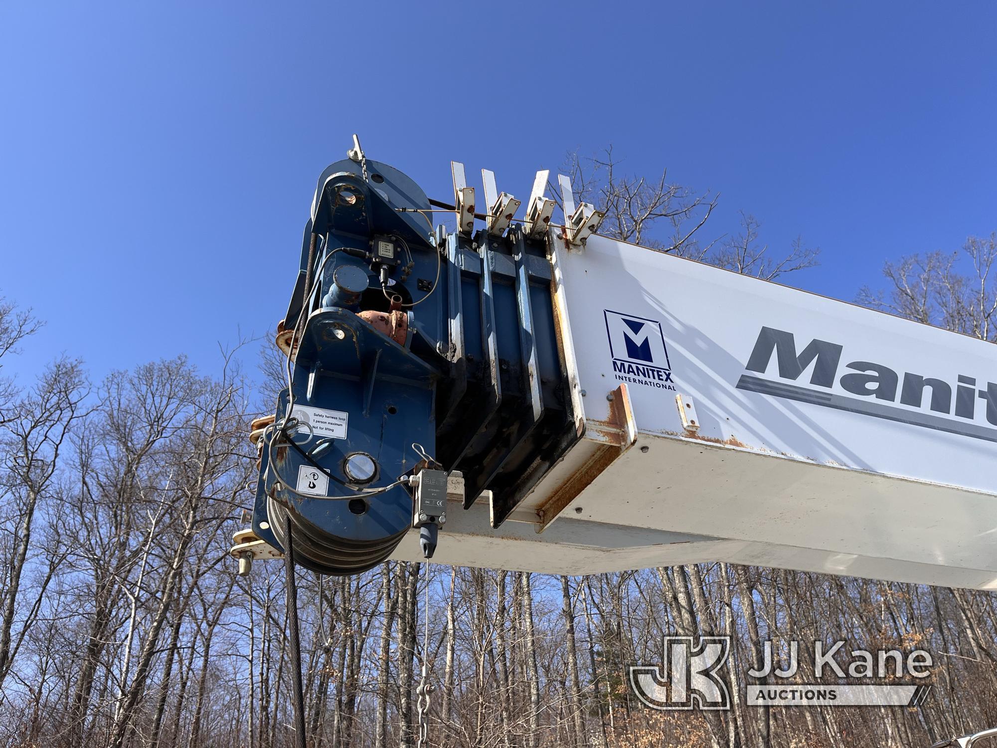 (Shrewsbury, MA) Manitex TC50155, Hydraulic Truck Crane rear mounted on 2017 Peterbilt 365 Tri-Axle