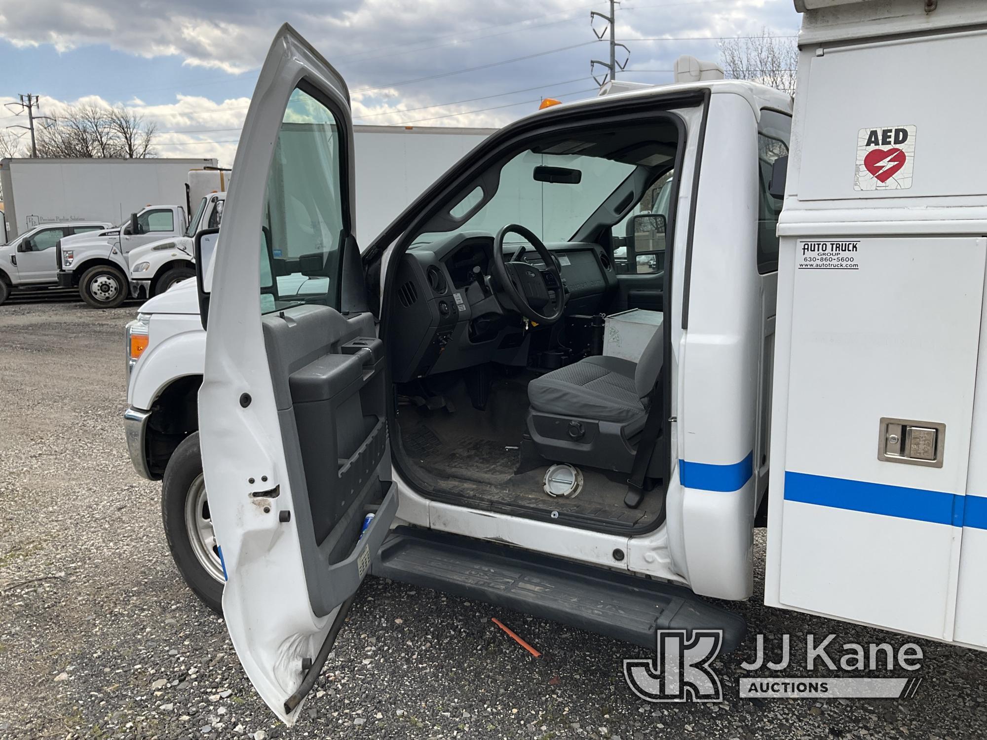 (Plymouth Meeting, PA) 2012 Ford F350 4x4 Enclosed Service Truck Runs & Moves, Body & Rust Damage, L