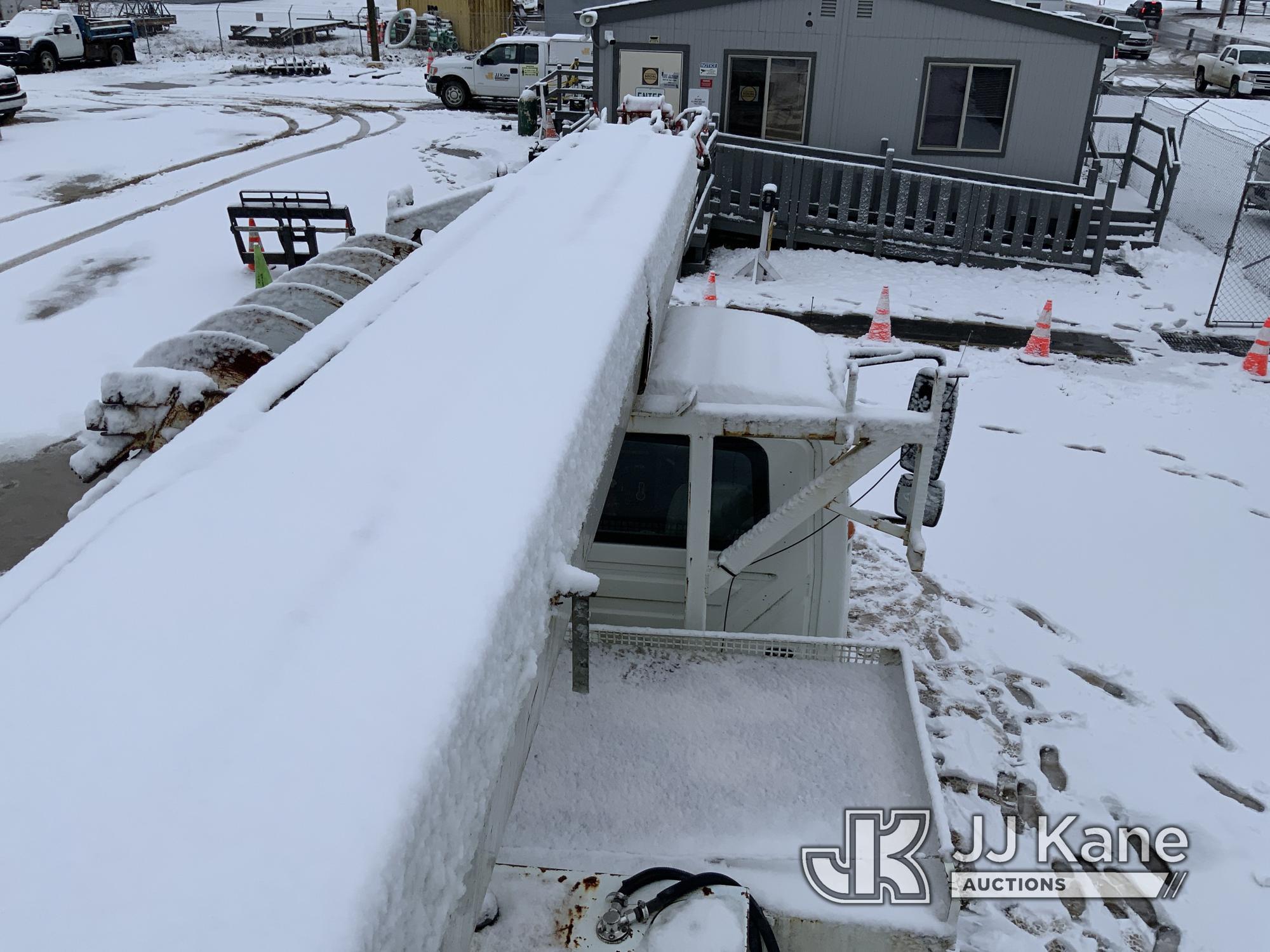 (Charlotte, MI) Altec DM45, Digger Derrick rear mounted on 2005 International 4300 Flatbed/Utility T