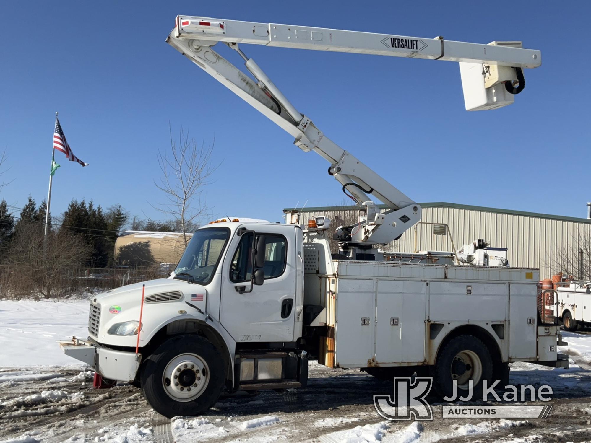 (Bellport, NY) Versalift VO43I, Over-Center Bucket Truck center mounted on 2013 Freightliner M2 106