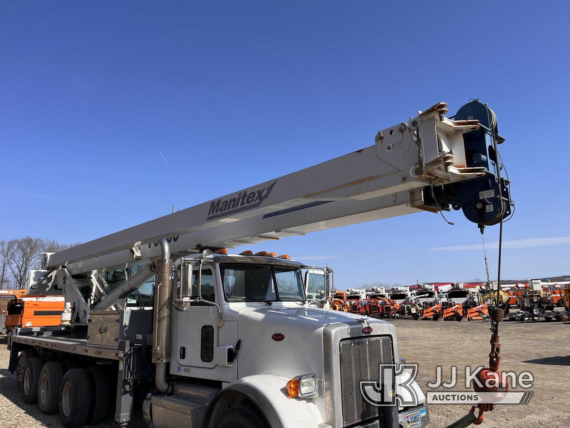 (Shrewsbury, MA) Manitex TC50155, Hydraulic Truck Crane rear mounted on 2017 Peterbilt 365 Tri-Axle