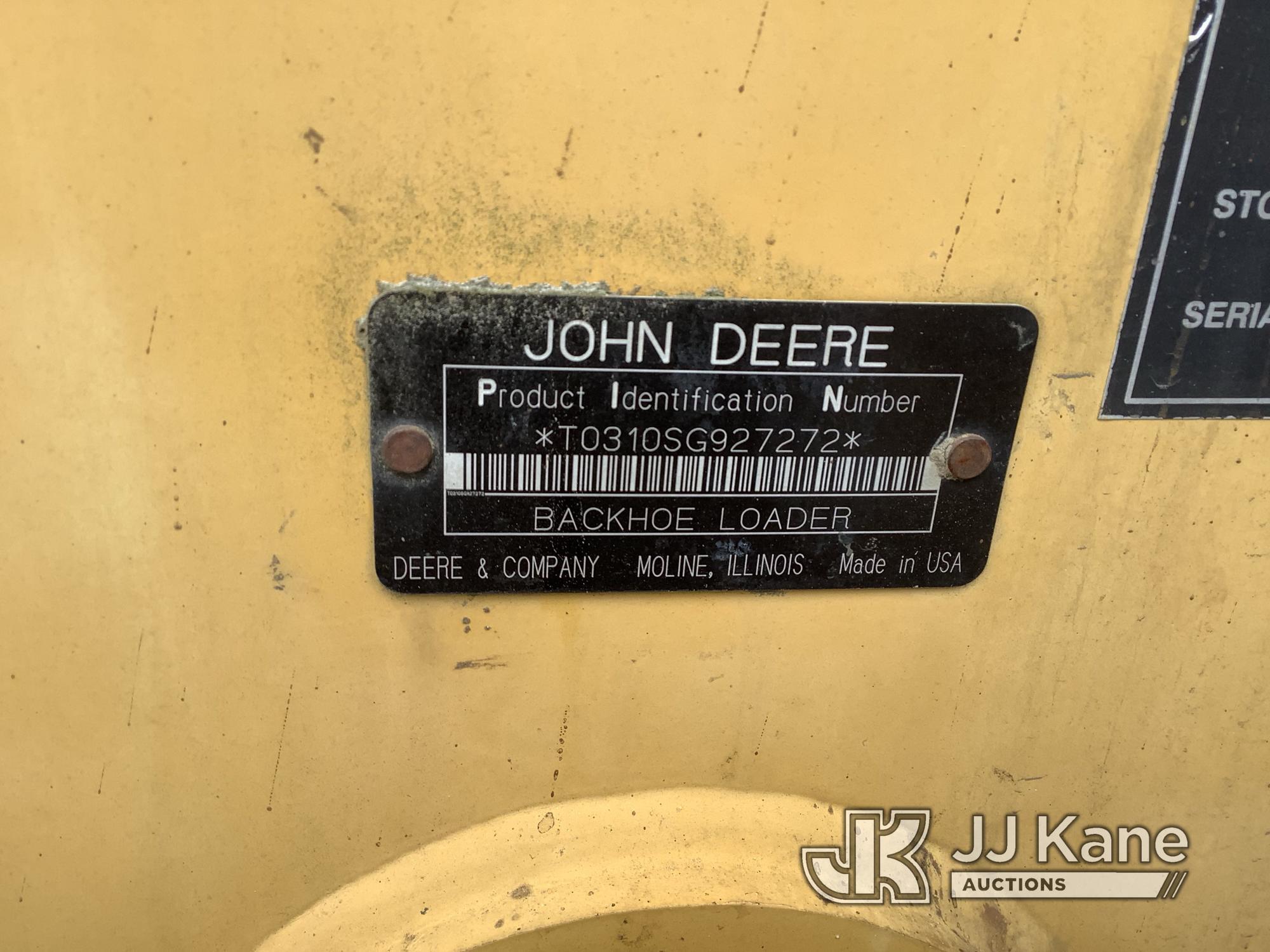 (Shrewsbury, MA) 2004 John Deere 310SG 4x4 Tractor Loader Backhoe No Title) (Runs, Moves & Operates