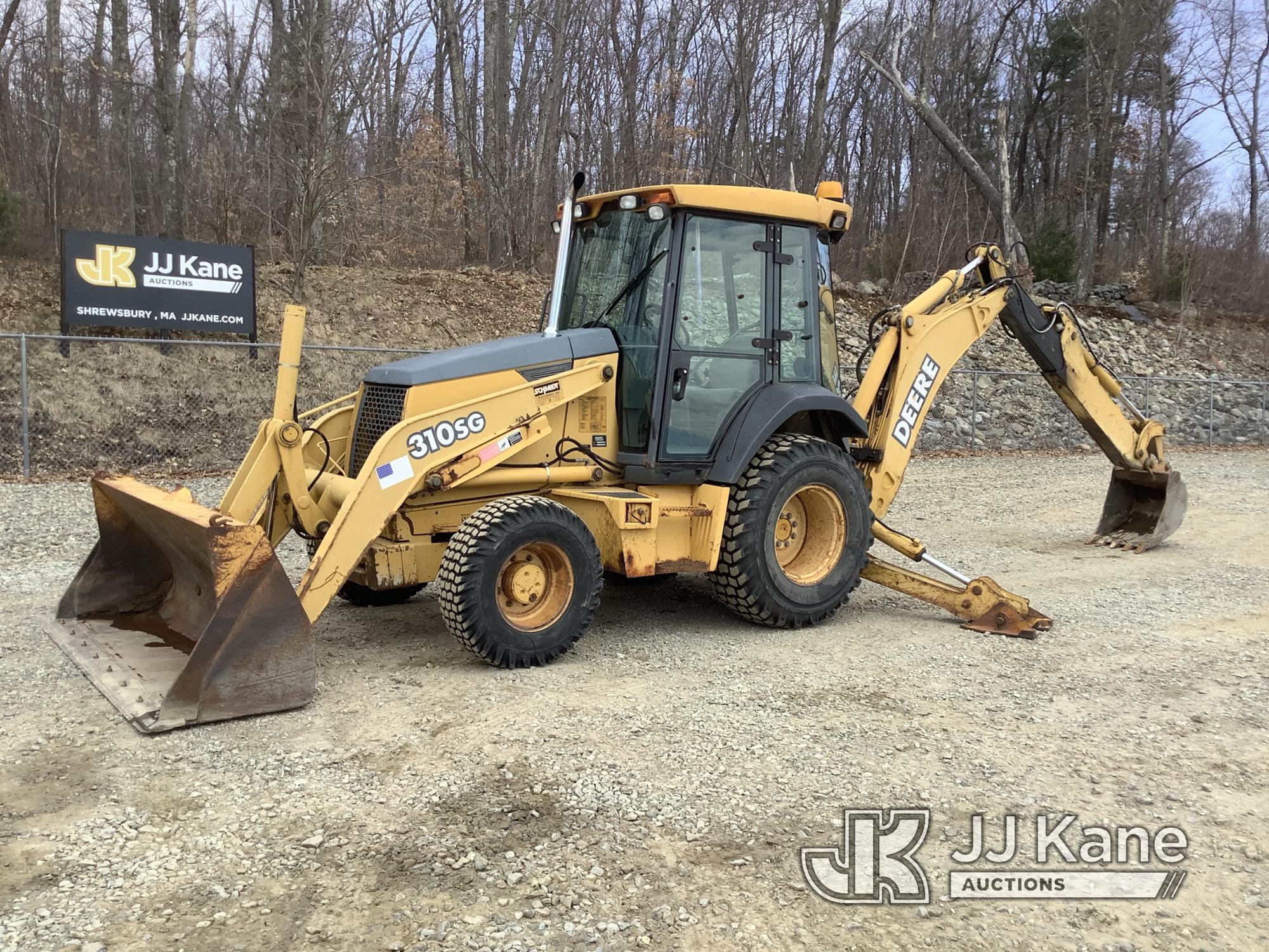 (Shrewsbury, MA) 2004 John Deere 310SG 4x4 Tractor Loader Backhoe No Title) (Runs, Moves & Operates