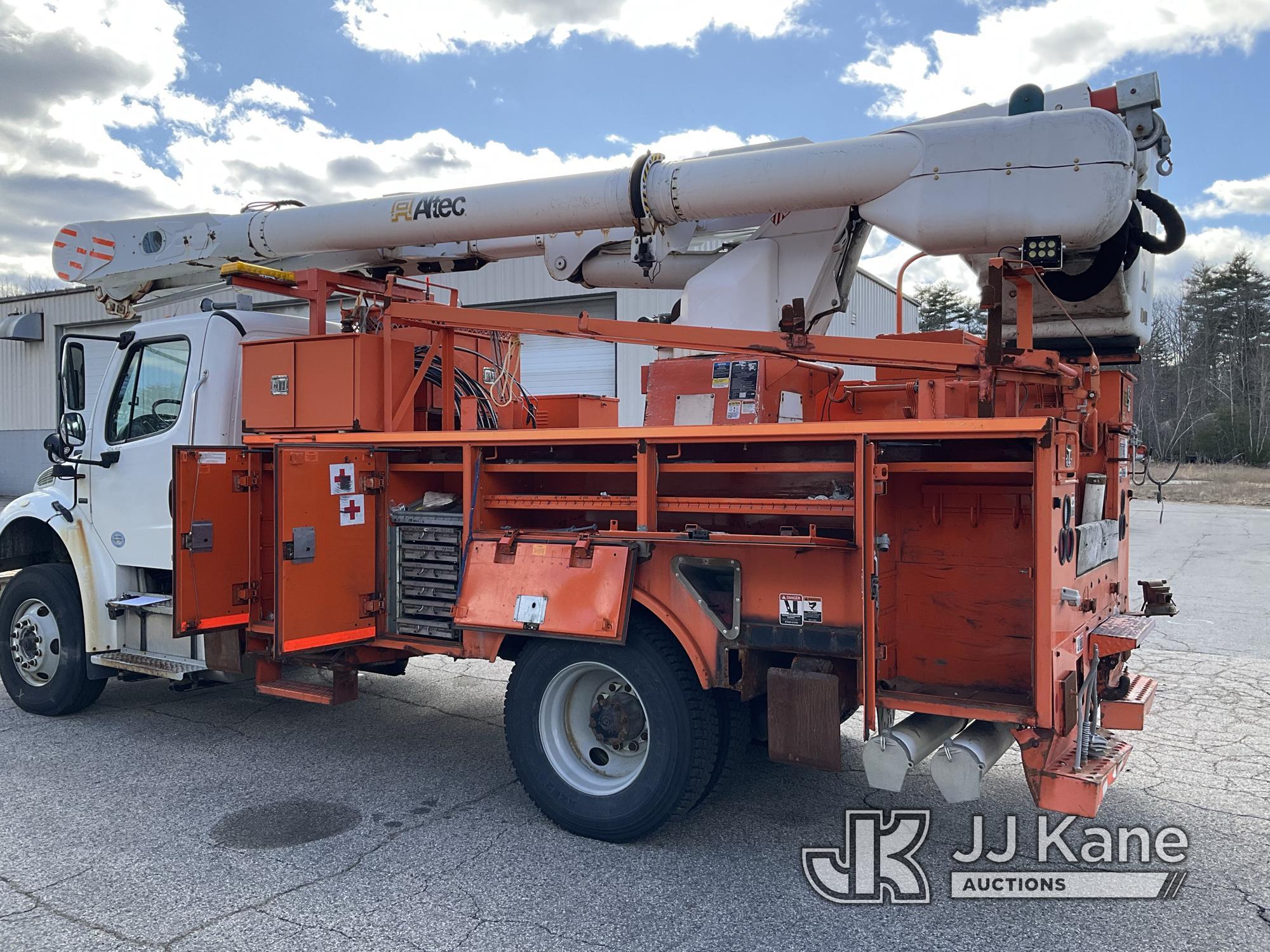 (Wells, ME) Altec AM50-MH, Over-Center Material Handling Bucket Truck rear mounted on 2009 Freightli