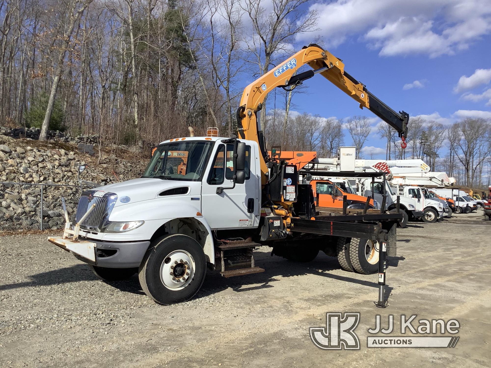 (Shrewsbury, MA) Effer 130/2S, Knuckleboom Crane mounted behind cab on 2015 International 4300 DuraS