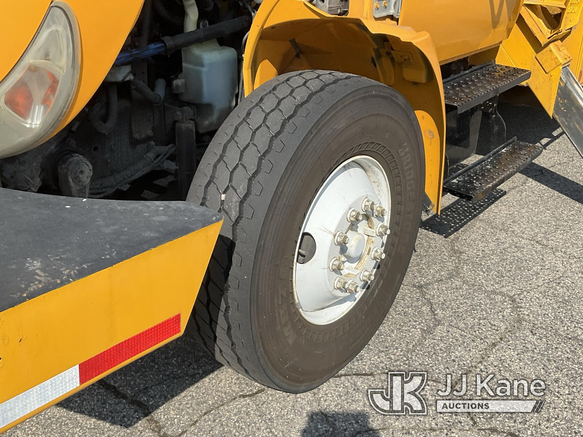 (Wells, ME) Altec DM47-TR, Digger Derrick rear mounted on 2010 International 4300 Utility Truck Runs