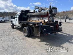 (Smock, PA) 2011 Ford F450 4x4 Extended-Cab Flatbed/Utility Truck Runs, Moves & Crane Operates, Outr