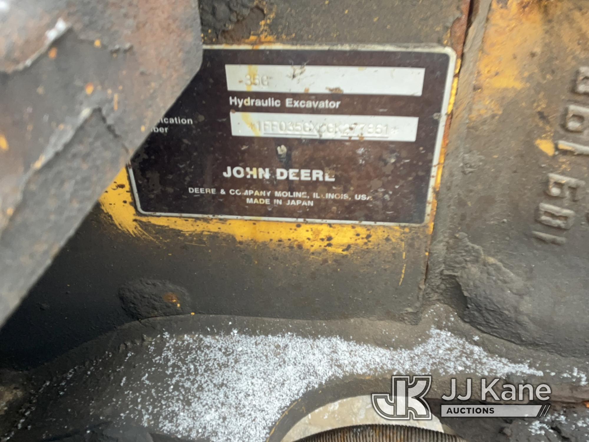 (Rome, NY) 2016 John Deere 35G Mini Hydraulic Excavator Runs, Moves & Operates, Body & Rust Damage,