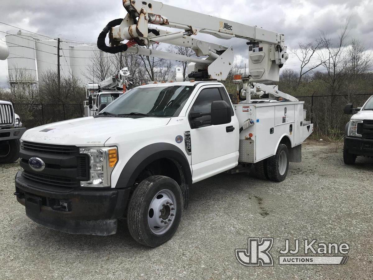 (Indianapolis, IN) Altec AT40G, Articulating & Telescopic Bucket Truck mounted behind cab on 2017 Fo