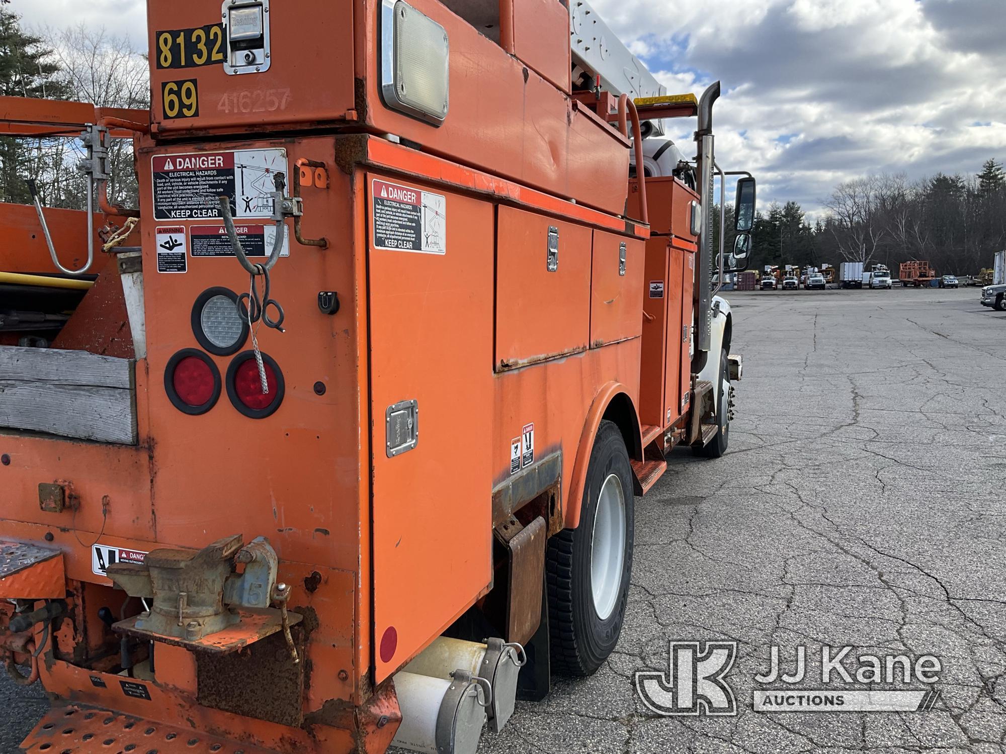 (Wells, ME) Altec AM50-MH, Over-Center Material Handling Bucket Truck rear mounted on 2009 Freightli