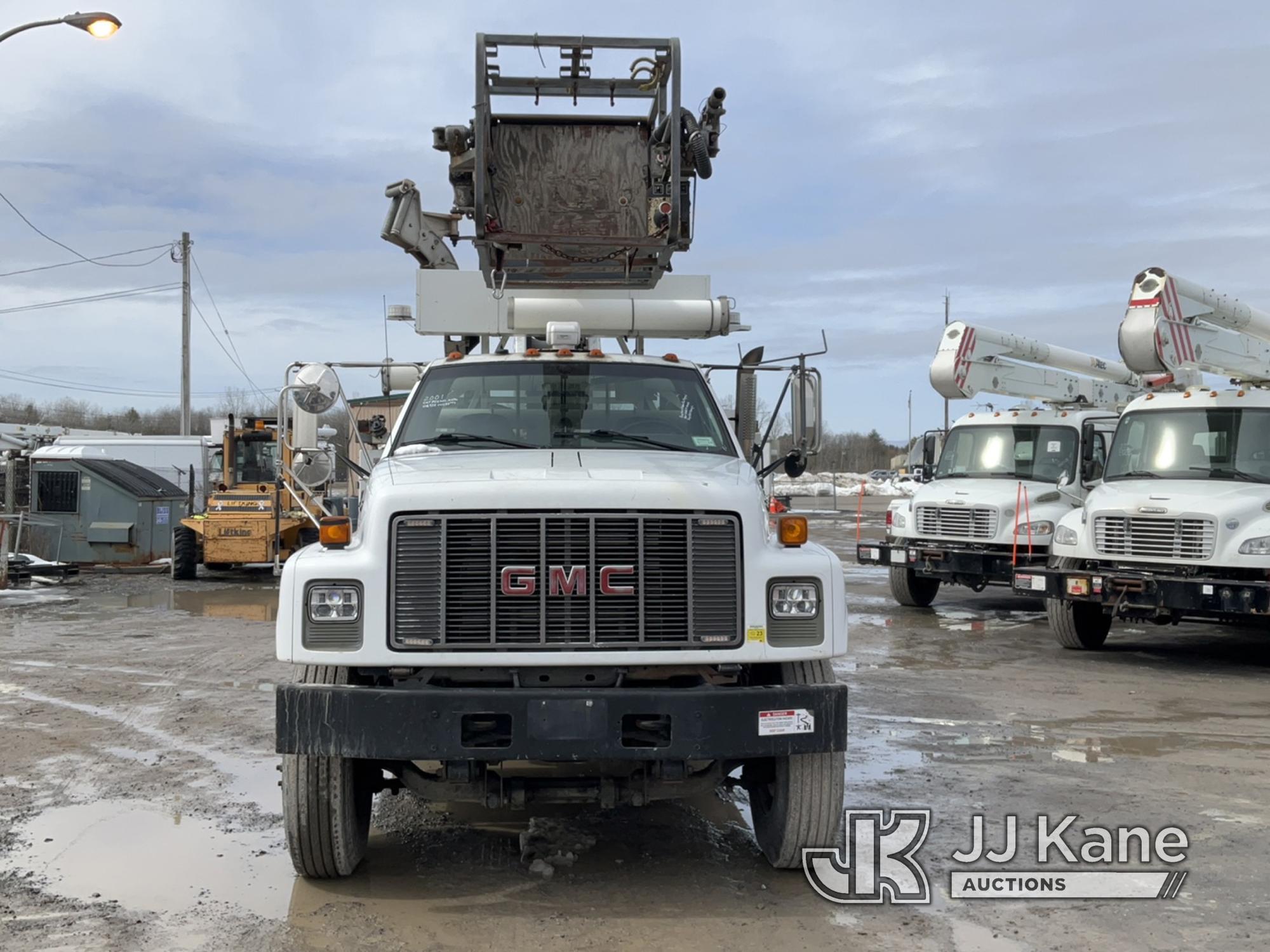 (Rome, NY) Telsta T40C, Telescopic Non-Insulated Cable Placing Bucket Truck mounted on 2001 GMC C750