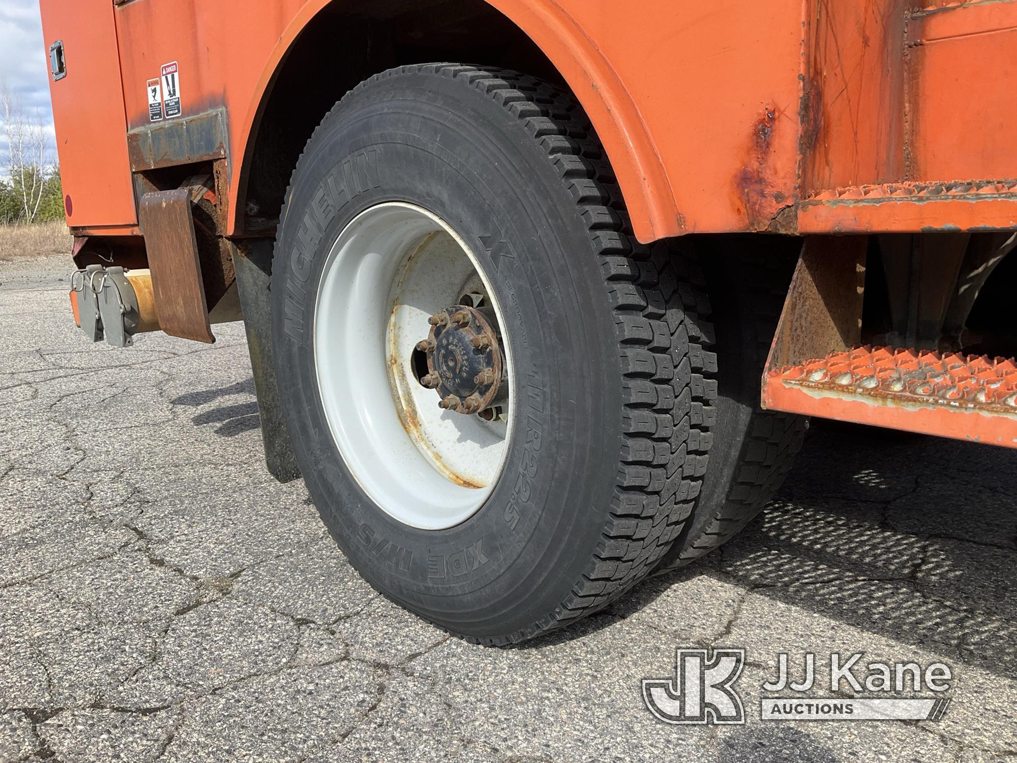 (Wells, ME) Altec AM50-MH, Over-Center Material Handling Bucket Truck rear mounted on 2009 Freightli