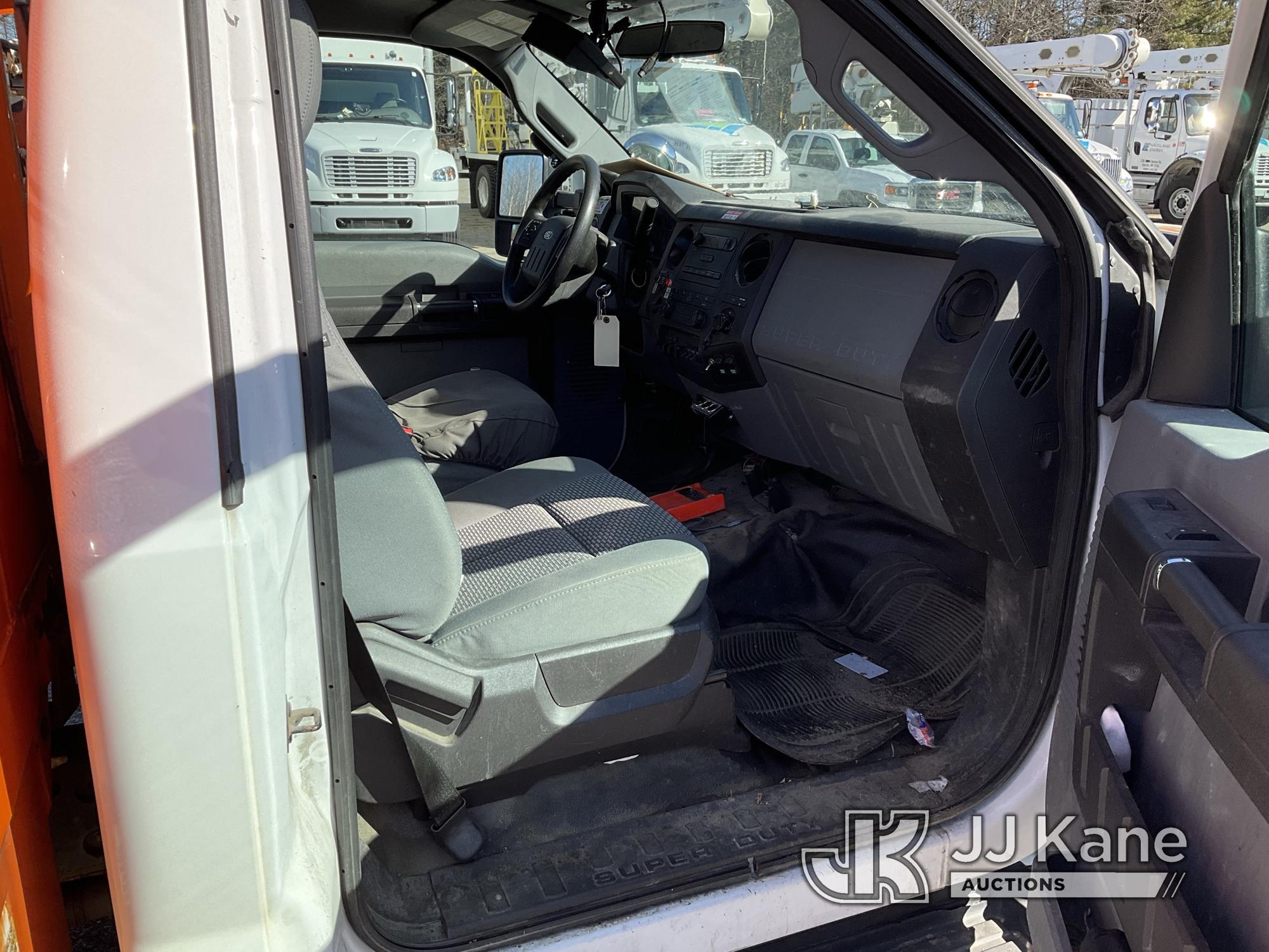 (Wells, ME) Altec AT37G, Articulating & Telescopic Bucket Truck mounted behind cab on 2014 Ford F550